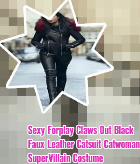Leather outfit woman