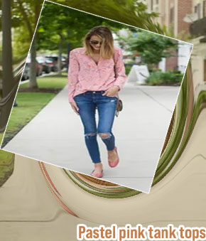 Pink crop top with jeans