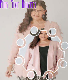 Plus size pink blazers