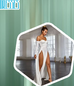 Sexy white party dress